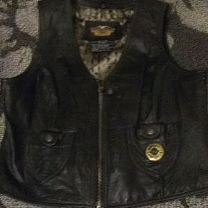 Harley leather vest